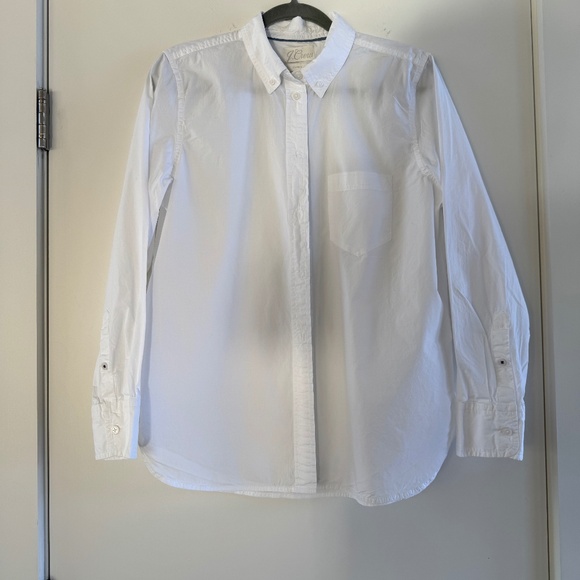 J Crew Classic White Shirt - 10 - Picture 1 of 3